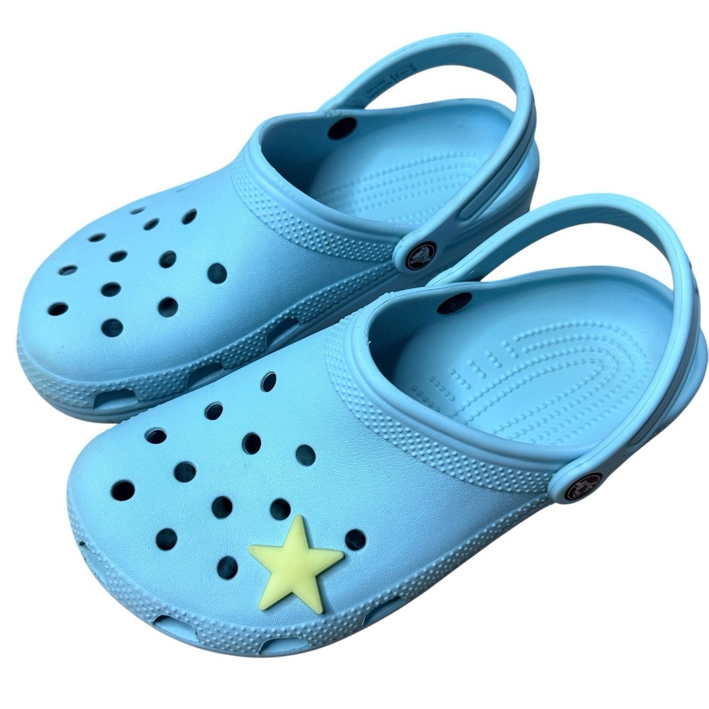Crocs Classic Clog Pure Water Blue Women's Size 9 Beach Outdoor Slip On Sandals